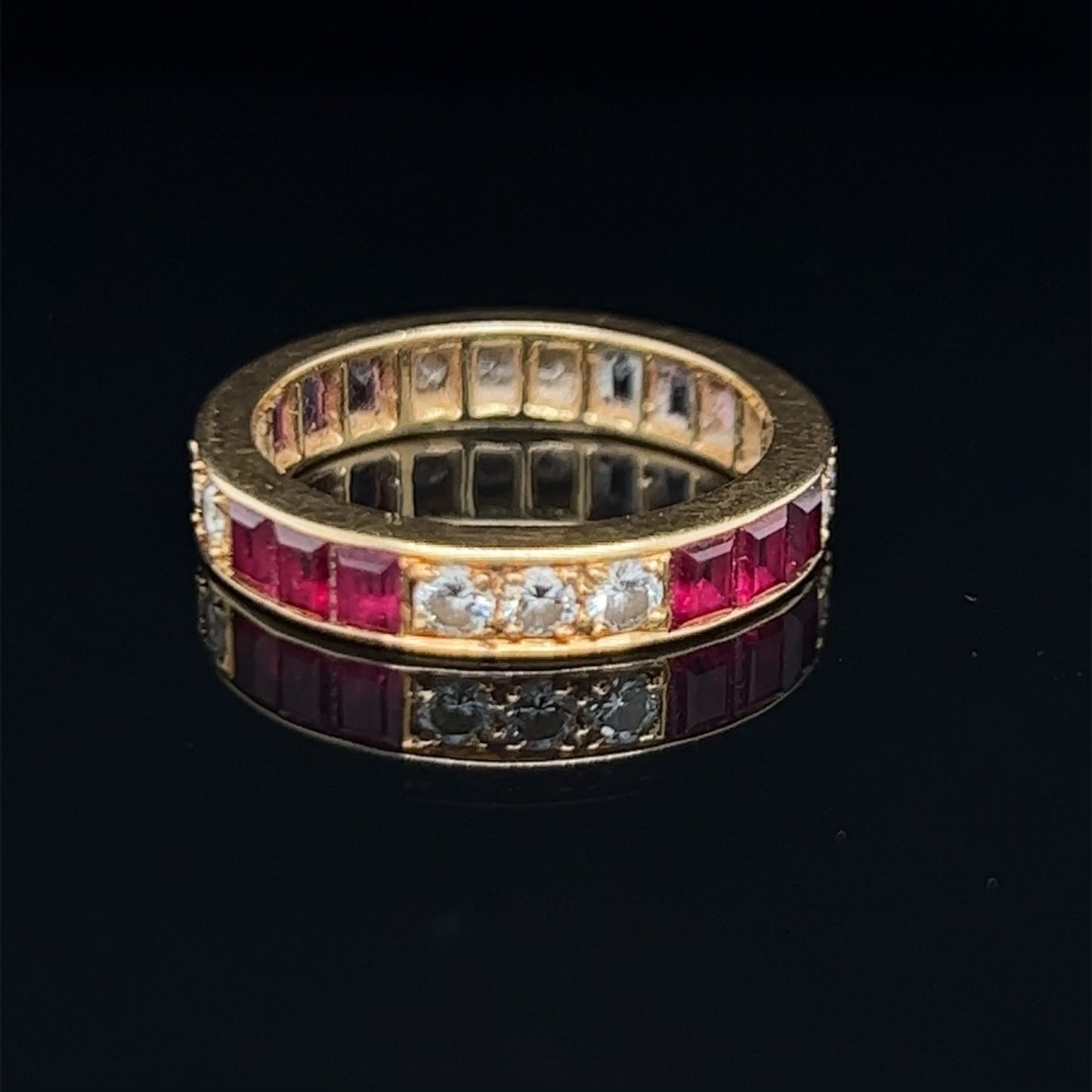 Matching set Burmese Ruby and Diamond Ring and Bracelet “Cartier‘ 18ct. Full Signature and Hallmarks