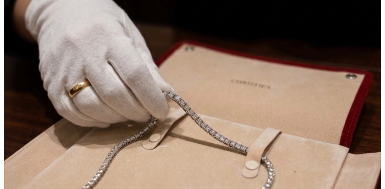 Diamond Necklace 28 Carats White Gold 18k 20” Long