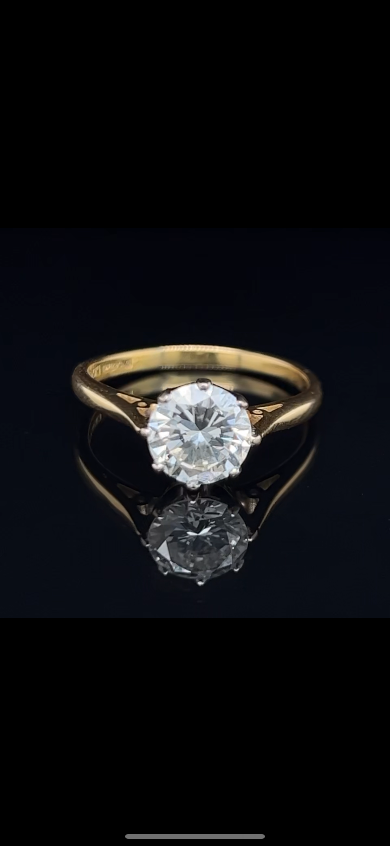 Diamond Solitaire 2.0 Carat, 18ct Yellow Gold