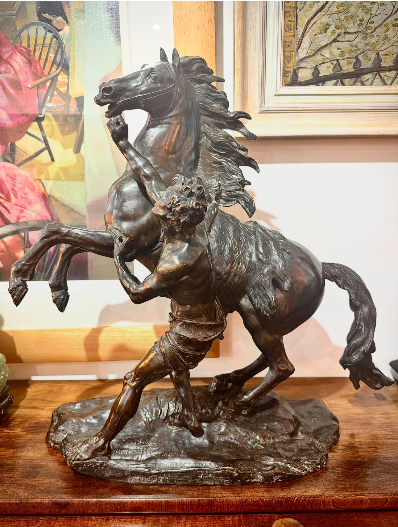 Marly Horse and Groom Charles Crozatier