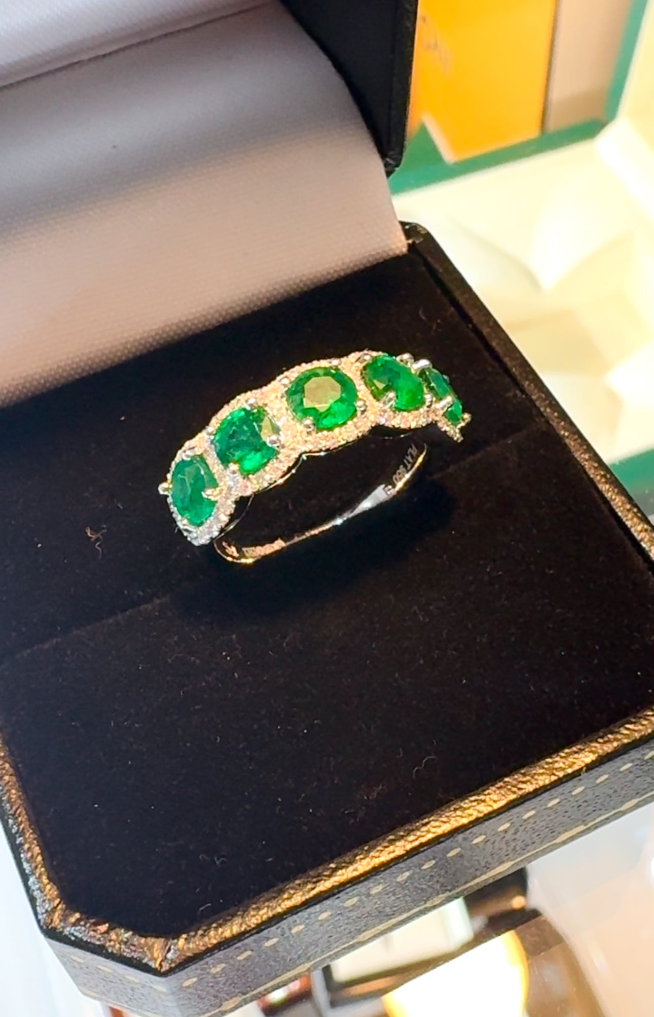 Emerald 5 Stone Ring
