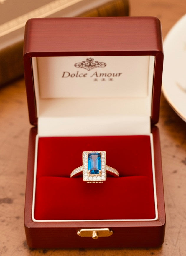 Sapphire and Diamond 9ct Yellow Gold Ring