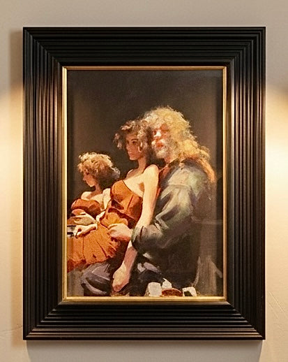 Painter With Esther In Studio Oil On Canvas By Robert Lenkiewicz