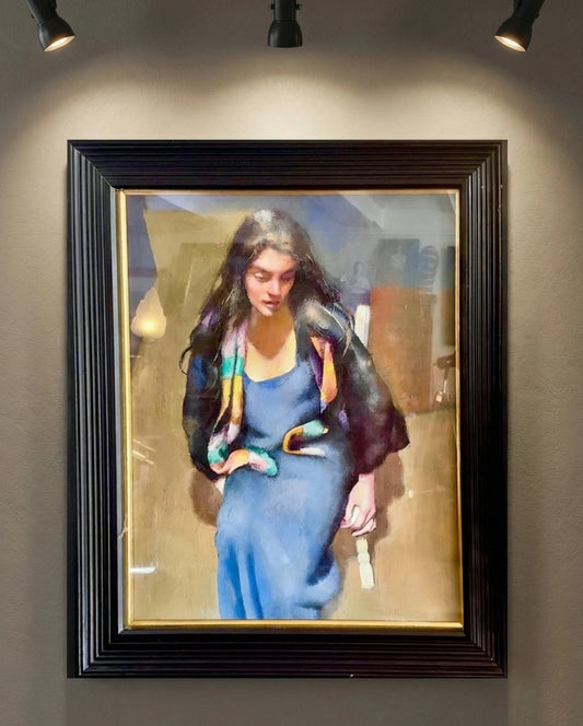 Esther With Silk Scarf By Robert Lenkiewicz (1941 - 2002)