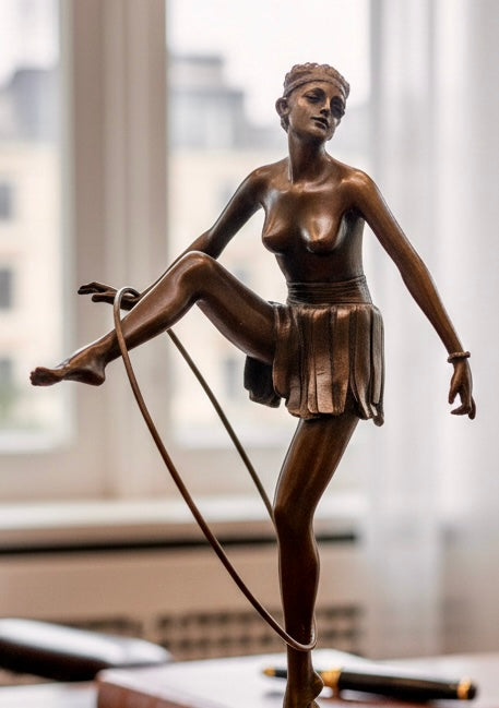 Art Deco Bronze and Marble Sculpture