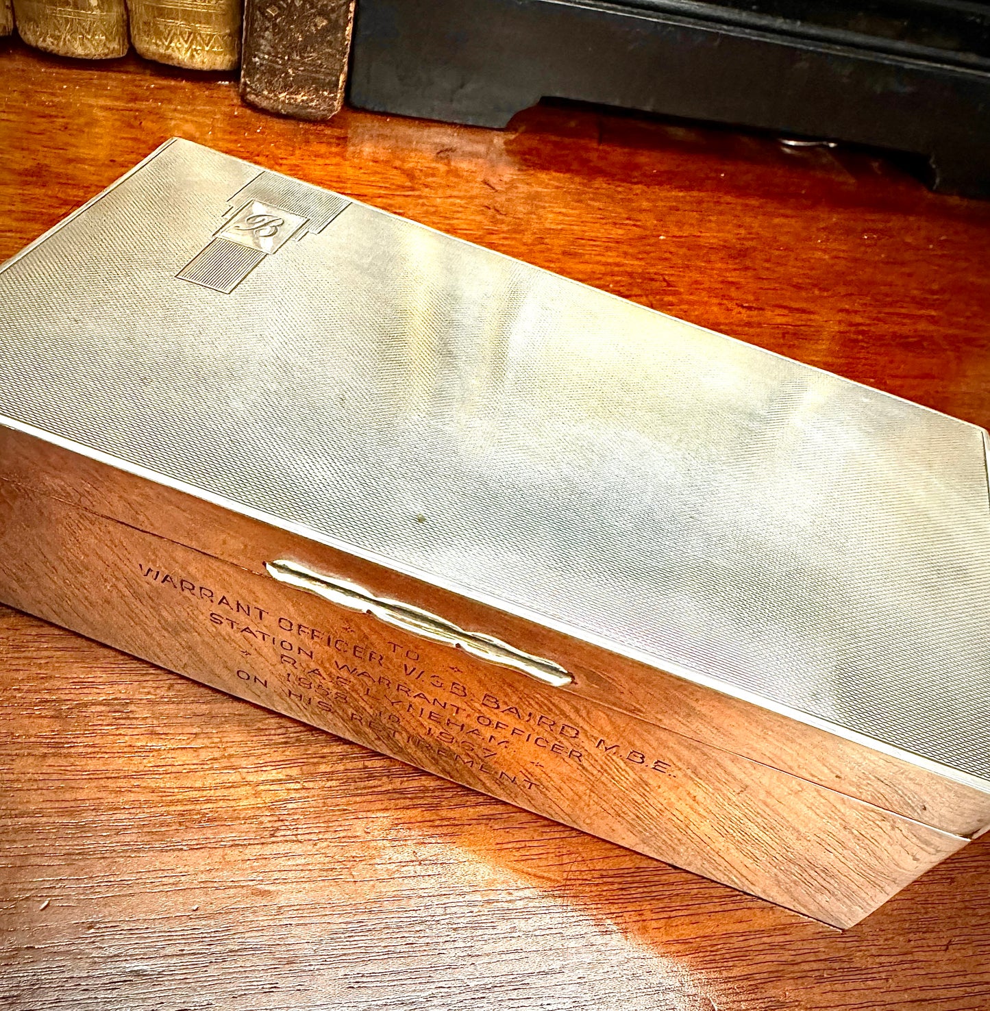 Silver Box Dedication RAF M.B.A.