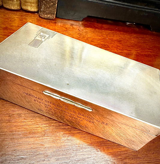 Silver Box Dedication RAF M.B.A.