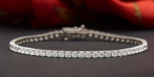 Platinum Diamond bracelet 5.02ct