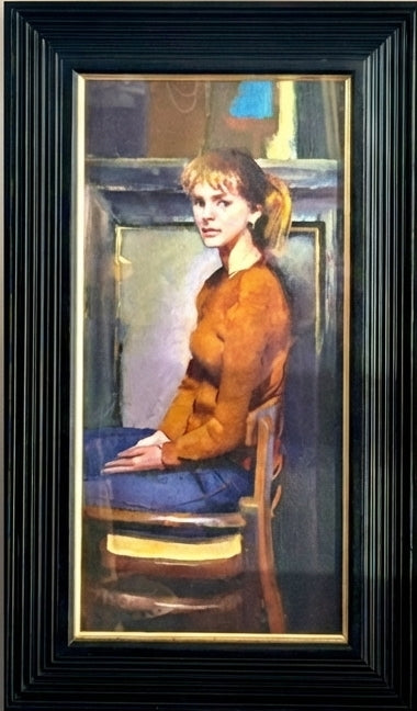 Study Of Girl In Chair By Robert Lenkiewicz