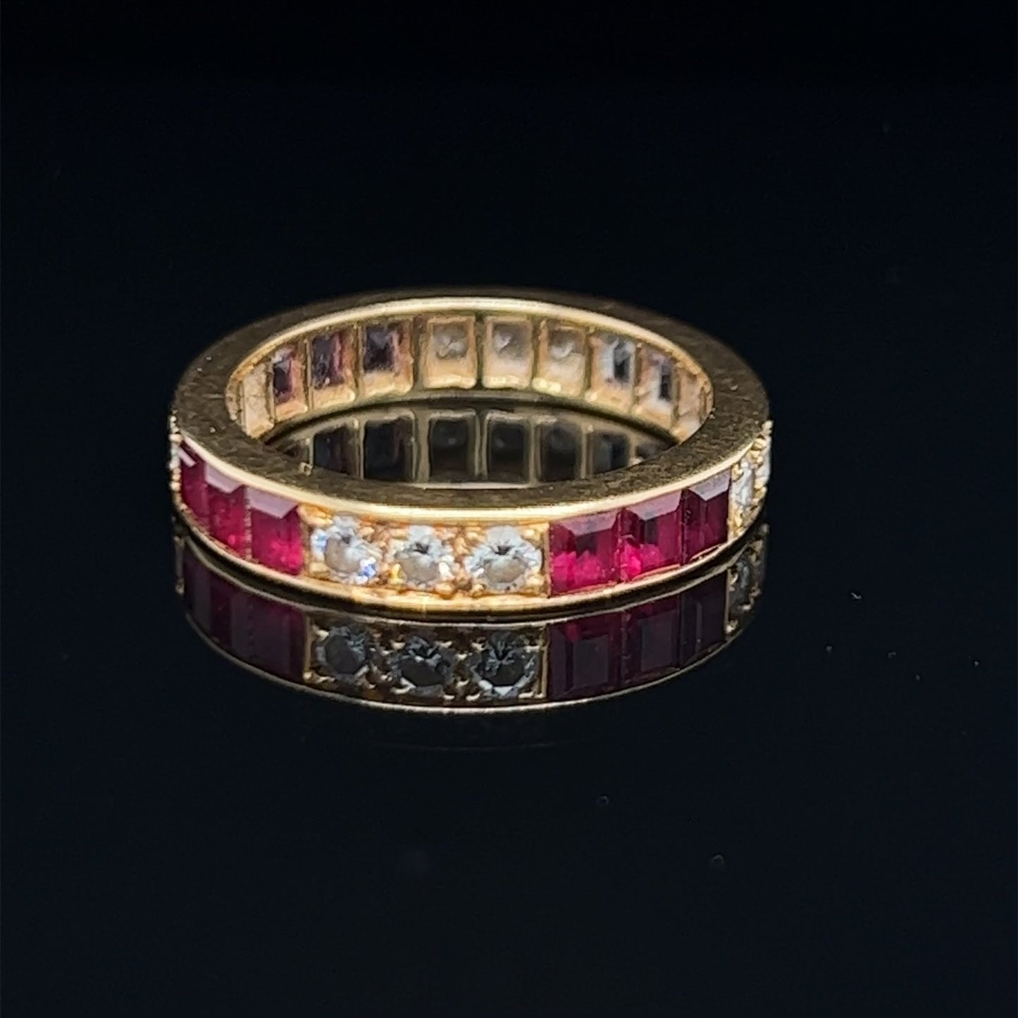 Matching set Burmese Ruby and Diamond Ring and Bracelet “Cartier‘ 18ct. Full Signature and Hallmarks