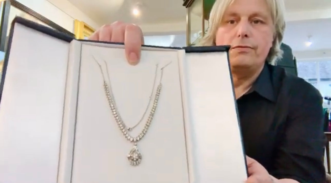 Diamond Necklace set with 8.07ct of diamonds. Full Certificate and Provenance