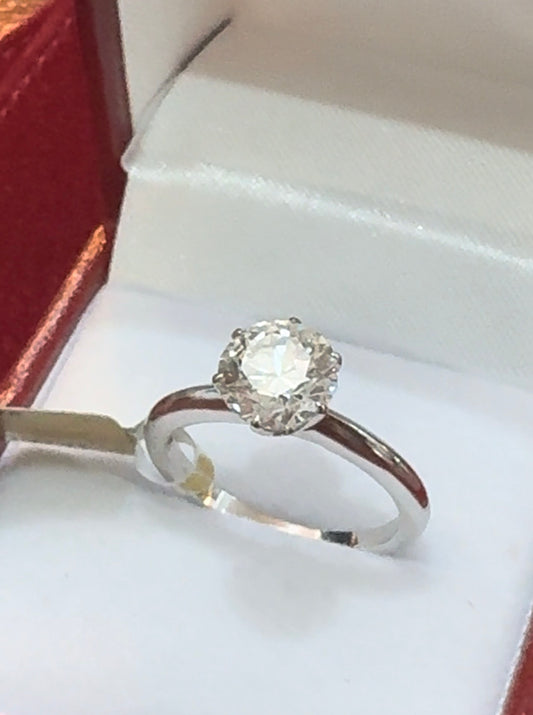 A Luxury Diamond Solitaire 2ct, 18ct White Gold