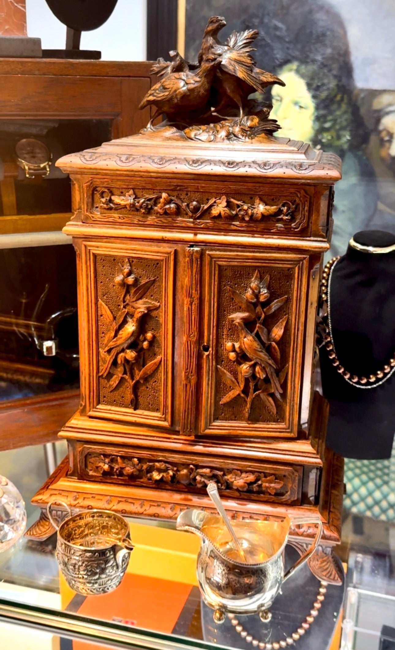 Black Forest Jewellery Cabinet Circa 1860