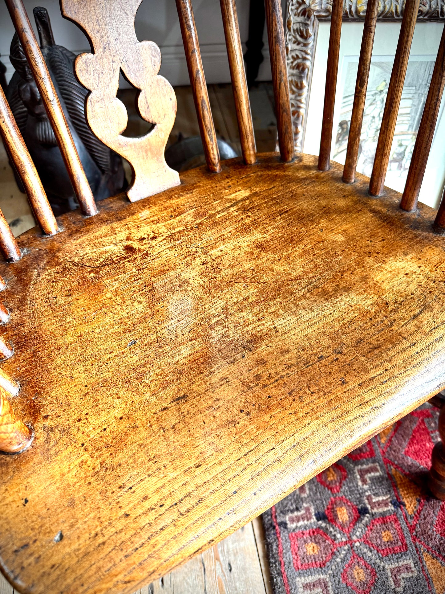 High Back Windsor Chair Elm and Beech 19th Century