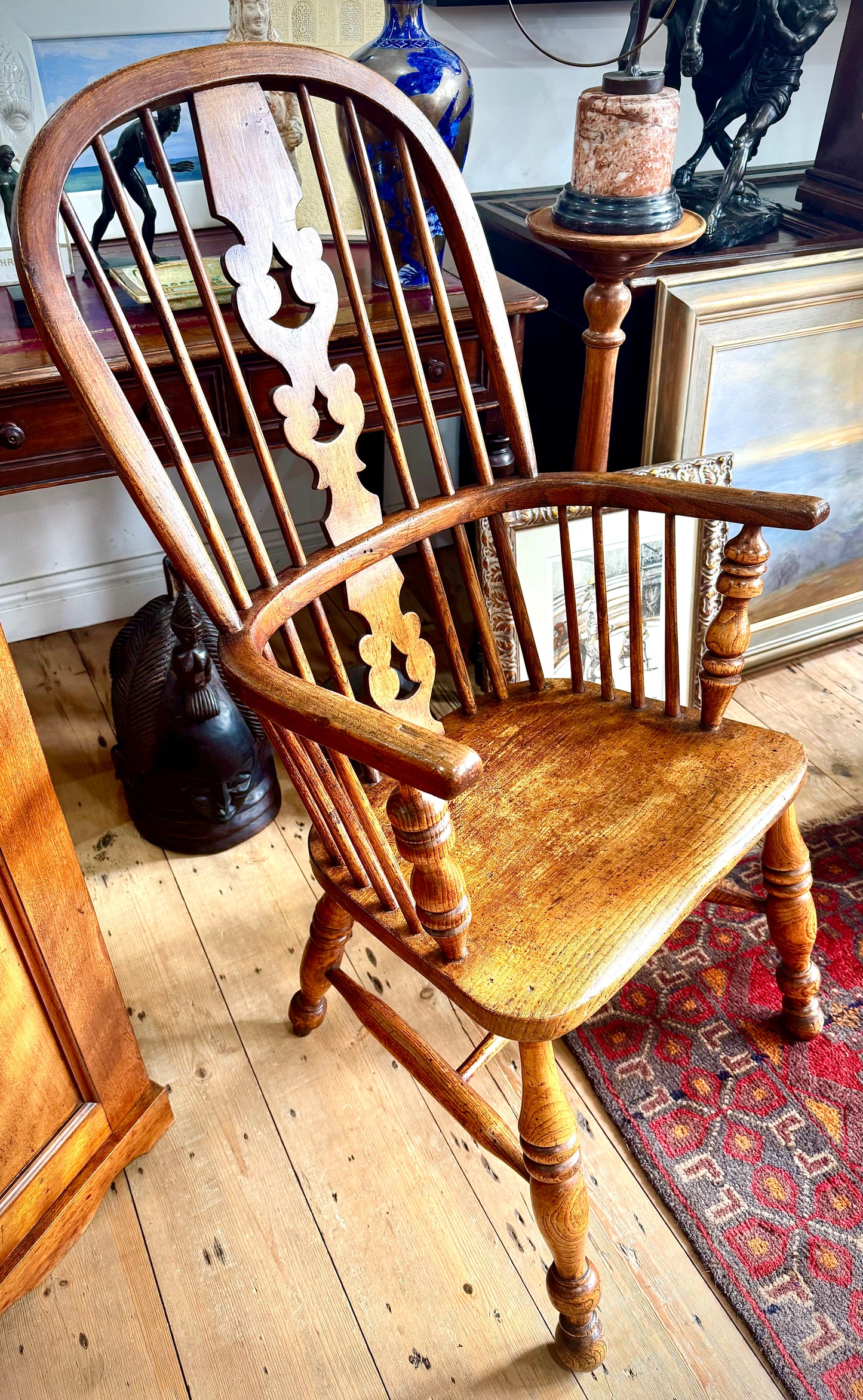 High Back Windsor Chair Elm and Beech 19th Century