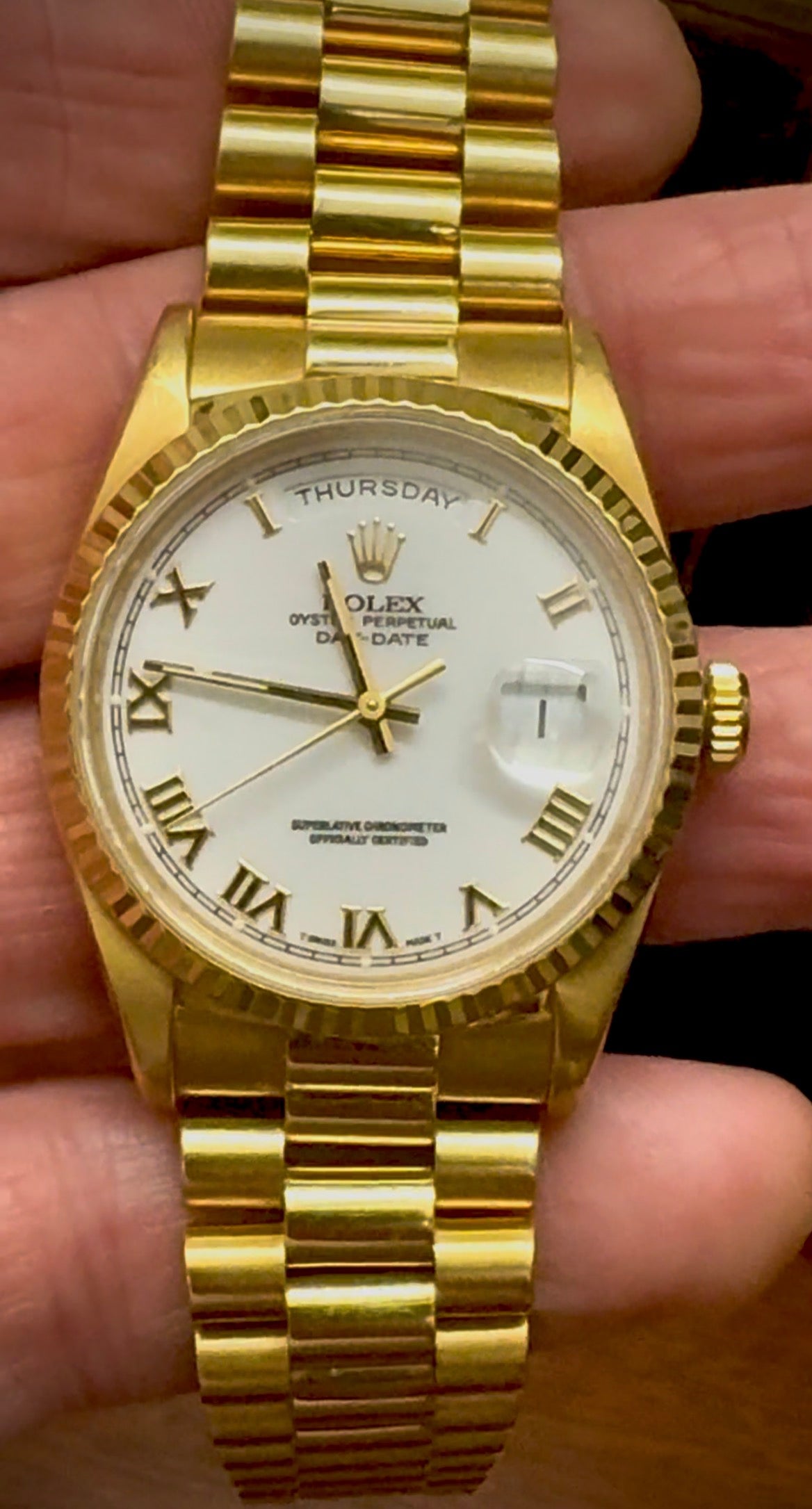 Rolex Day Date 18K Full Box and Papers
