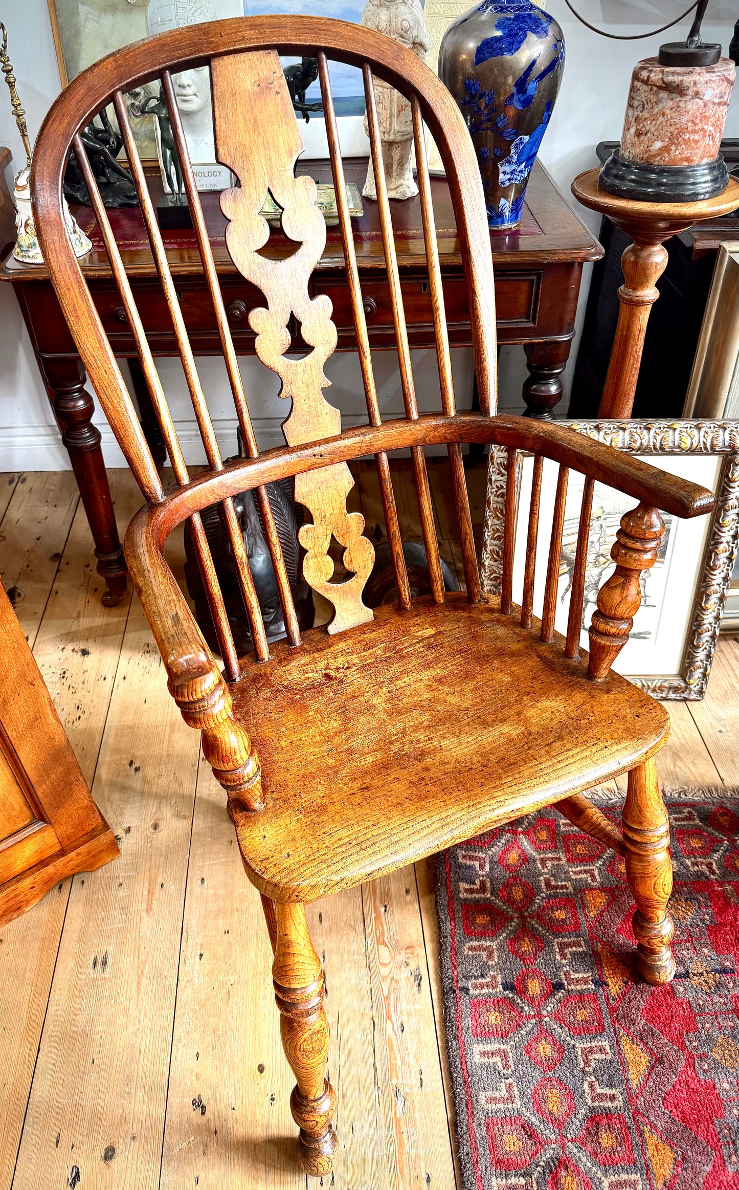 High Back Windsor Chair Elm and Beech 19th Century