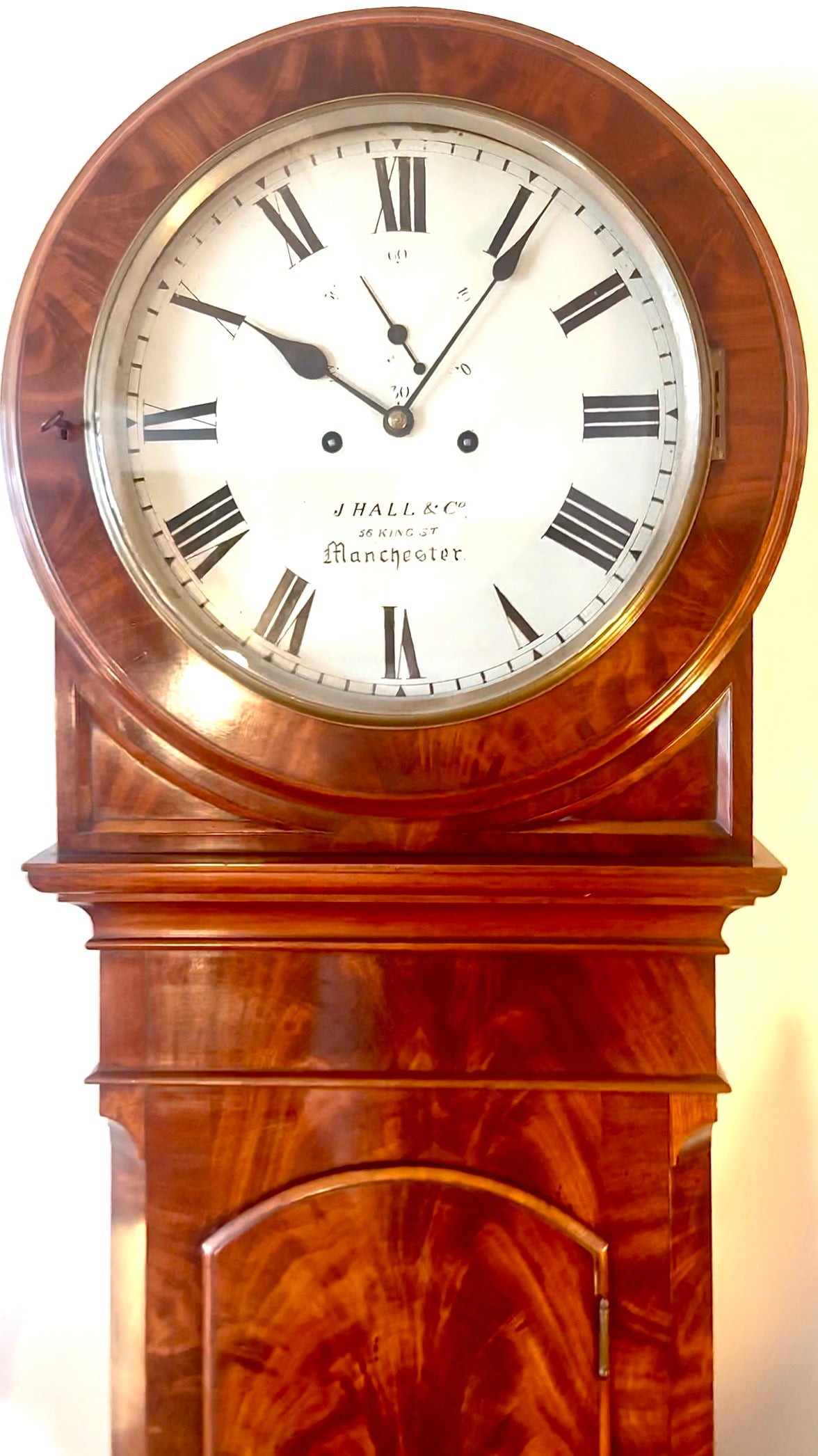 A Beautiful John hall & Co. Mahogany Wall Clock