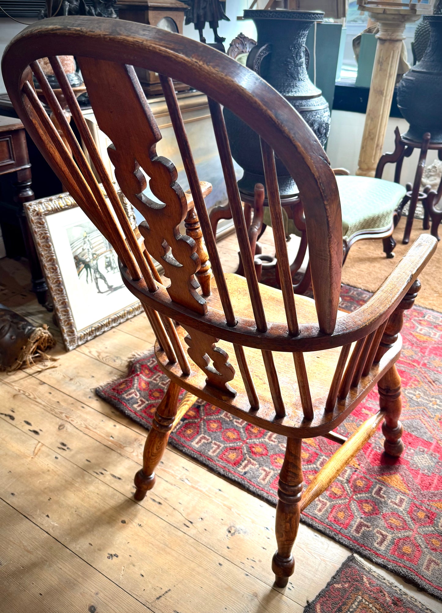 High Back Windsor Chair Elm and Beech 19th Century