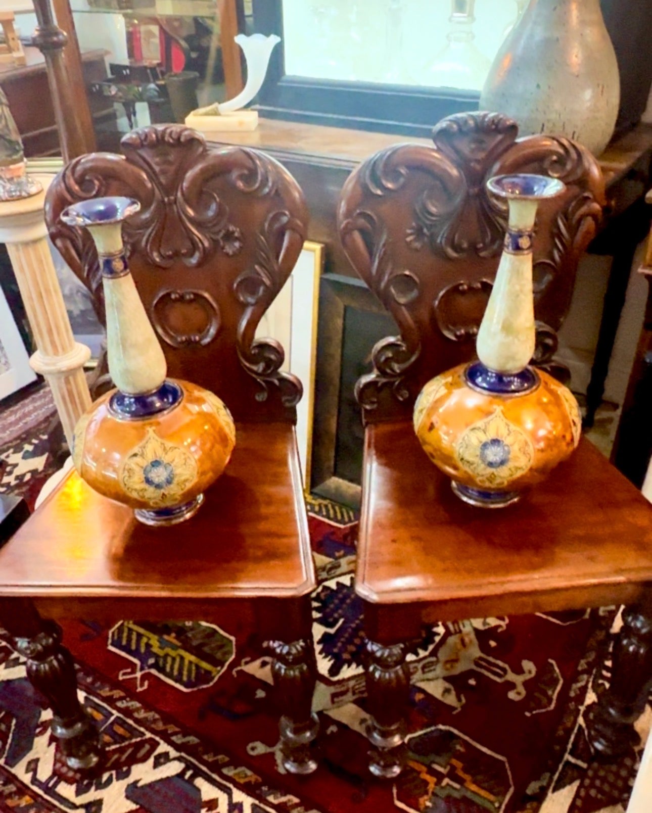 Royal Doulton Stoneware Pair Of Vases. c.1905