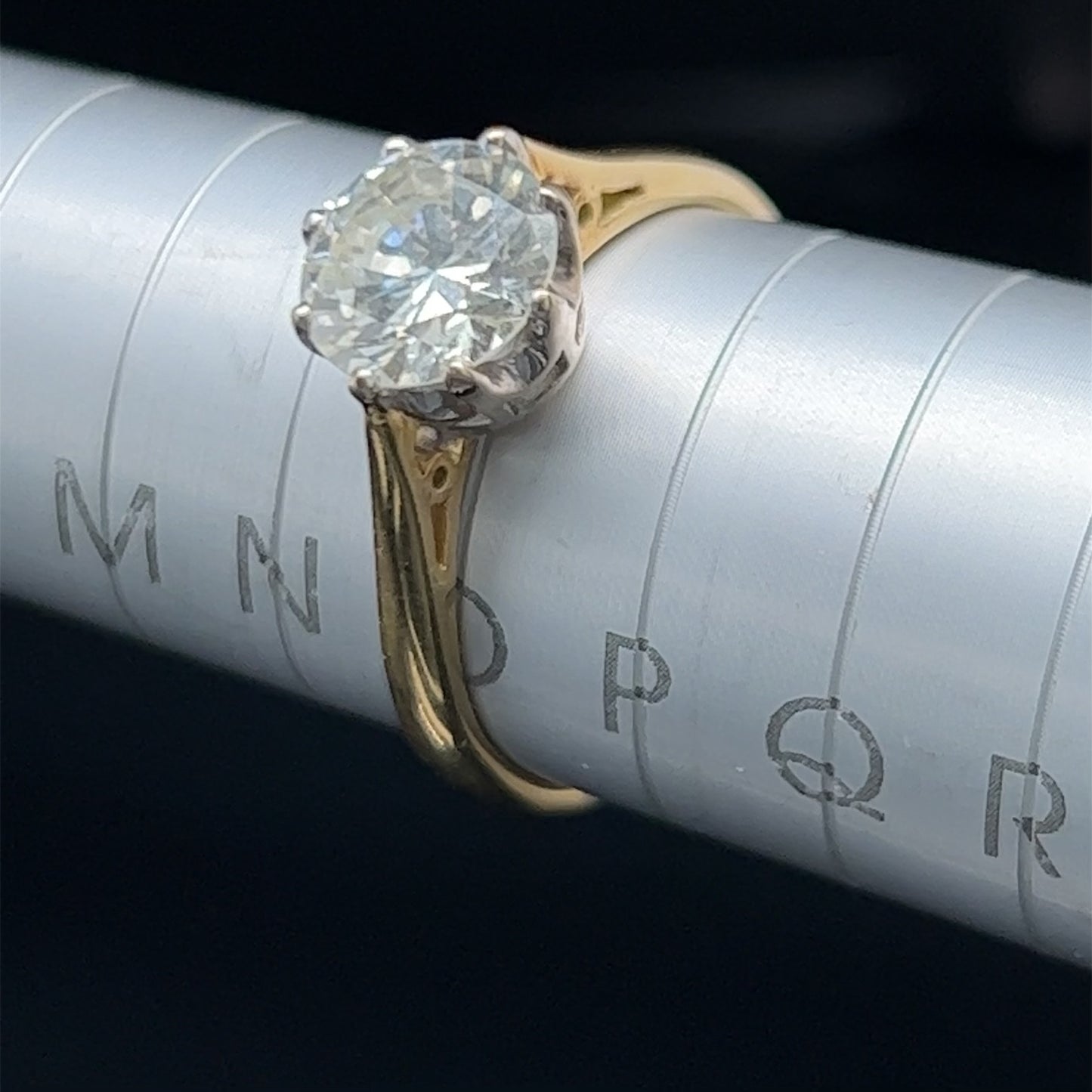 Diamond 2ct Solitaire 18k Yellow Gold Ring