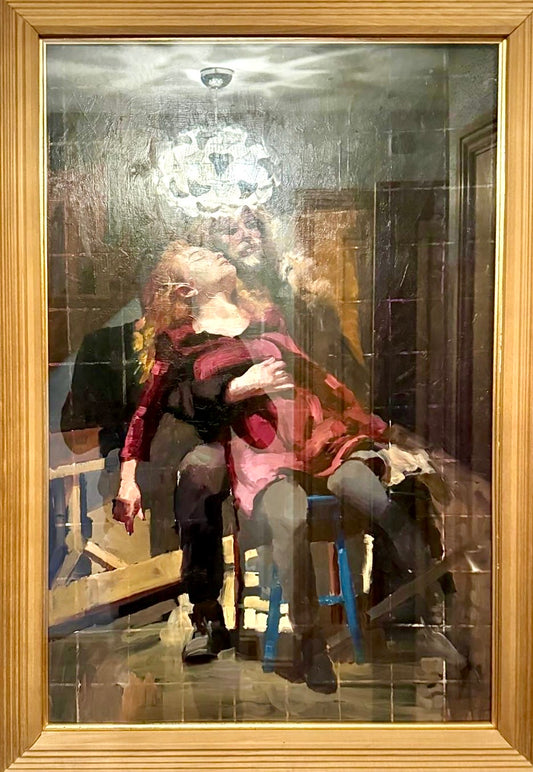 Painter With Lisa By Robert Lenkiewicz