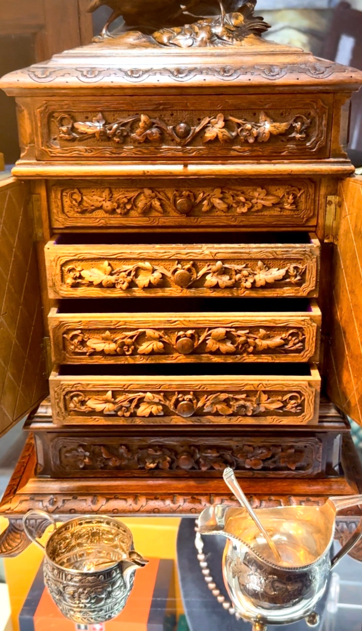 Black Forest Jewellery Cabinet Circa 1860