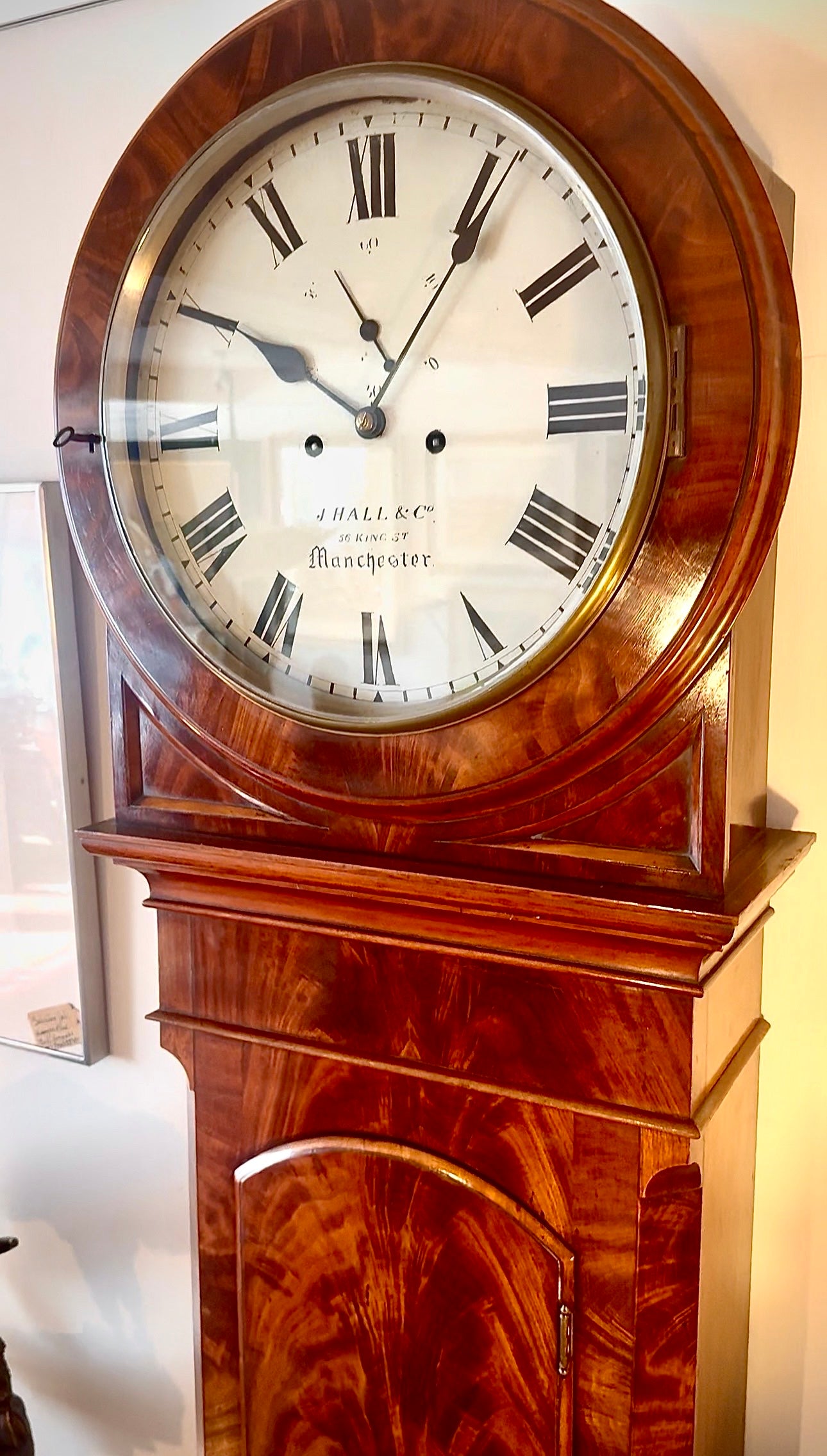 A Beautiful John hall & Co. Mahogany Wall Clock