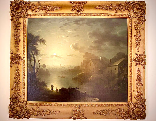 Moonlight Painting With The Lake