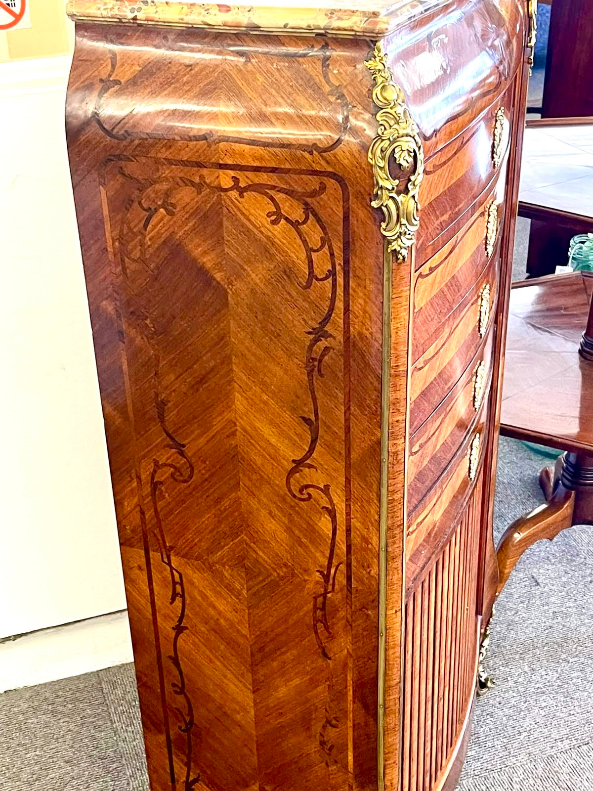 Rare French Kingwood and Ormolu Mounted Cartonniere Cabinet