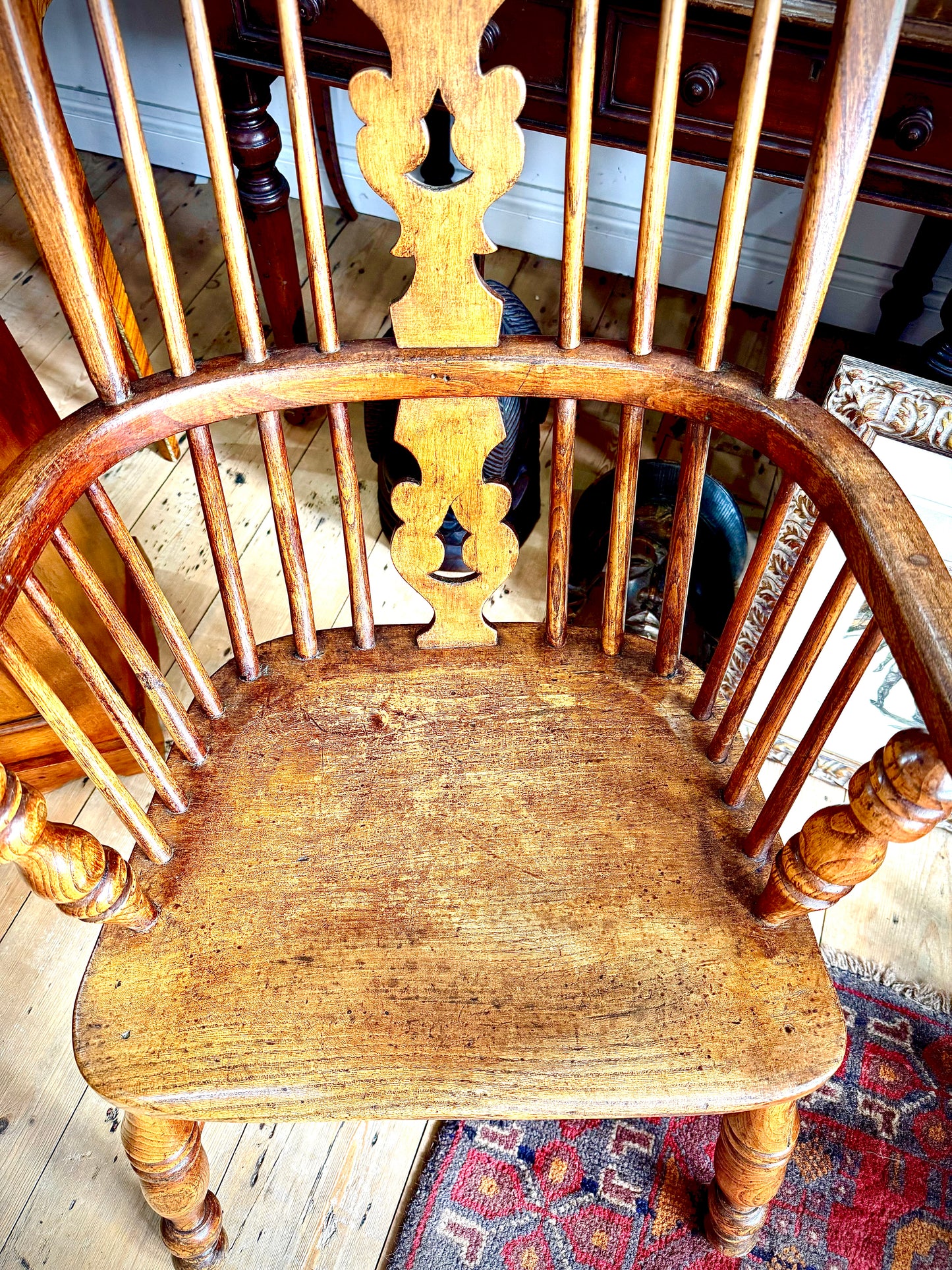 High Back Windsor Chair Elm and Beech 19th Century