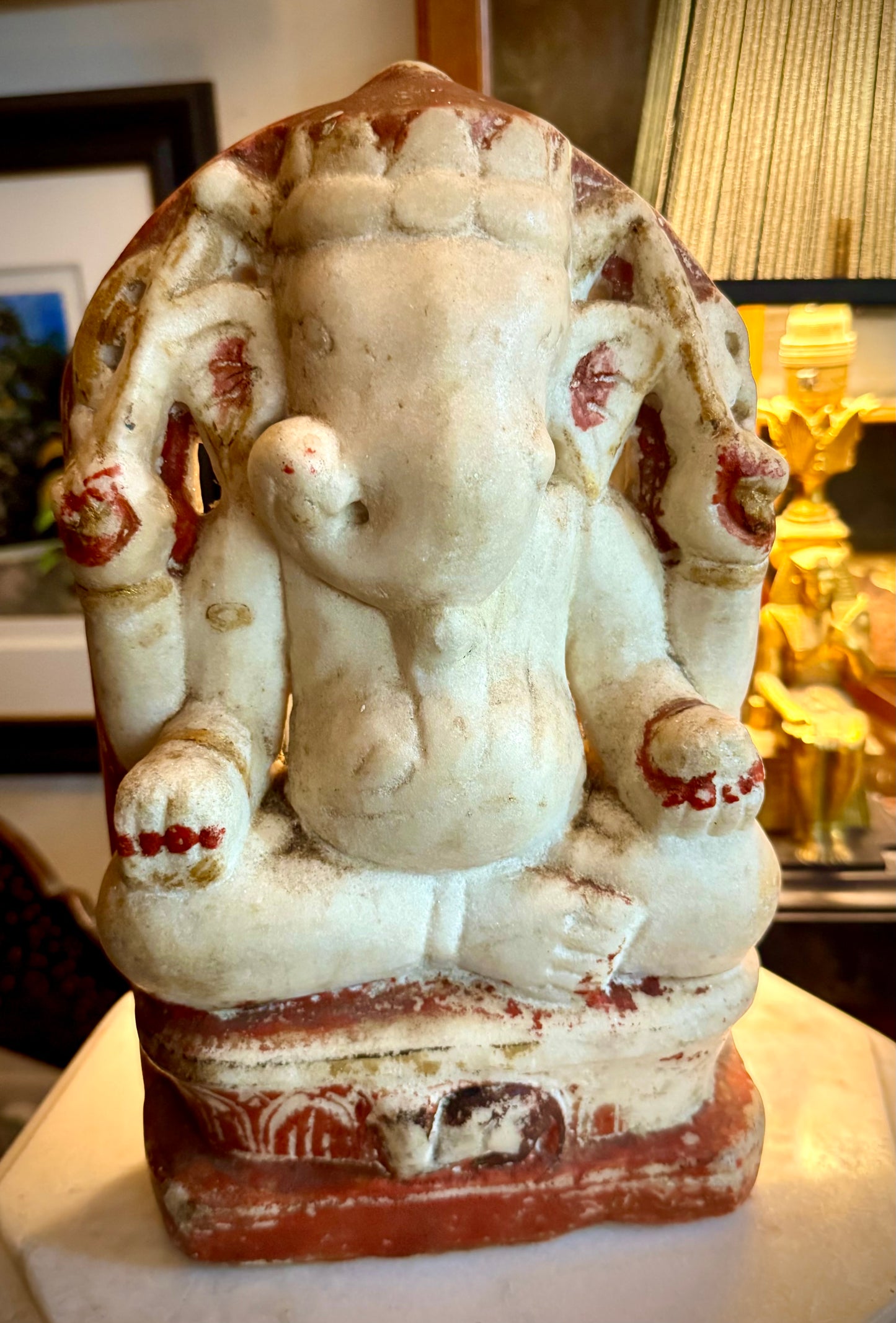 ALABASTER GANESHA GOD OF WISDOM Circa 1850