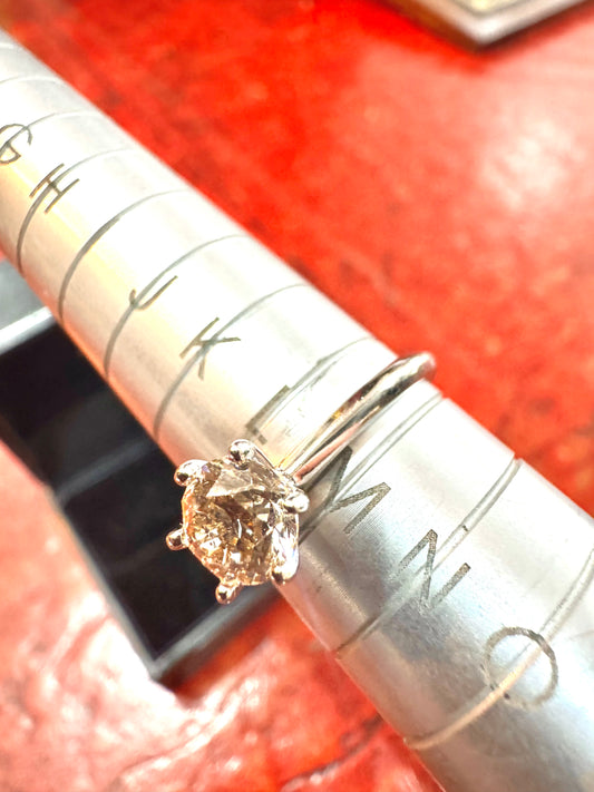 Diamond Solitaire 6 Claw Brilliant Cut 18ct Gold Ring