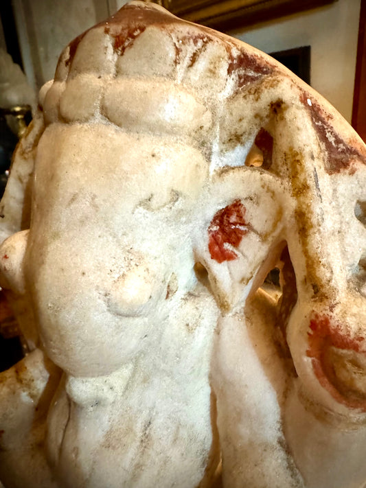 ALABASTER GANESHA GOD OF WISDOM Circa 1850