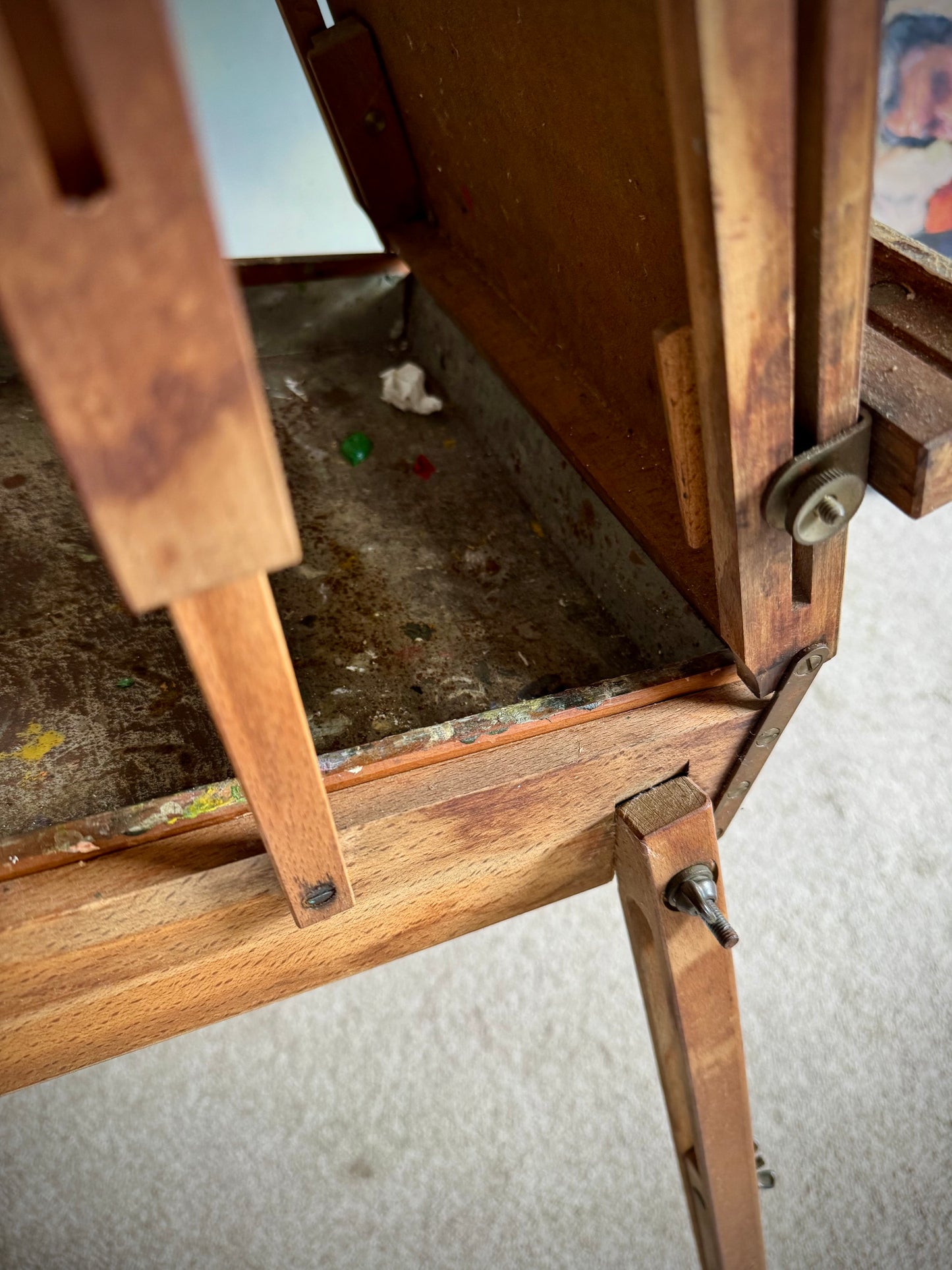 Rare Vintage French Artists Table Easel Circa 1960