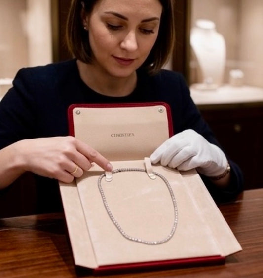 Diamond Necklace 28 Carats White Gold 18k 20” Long
