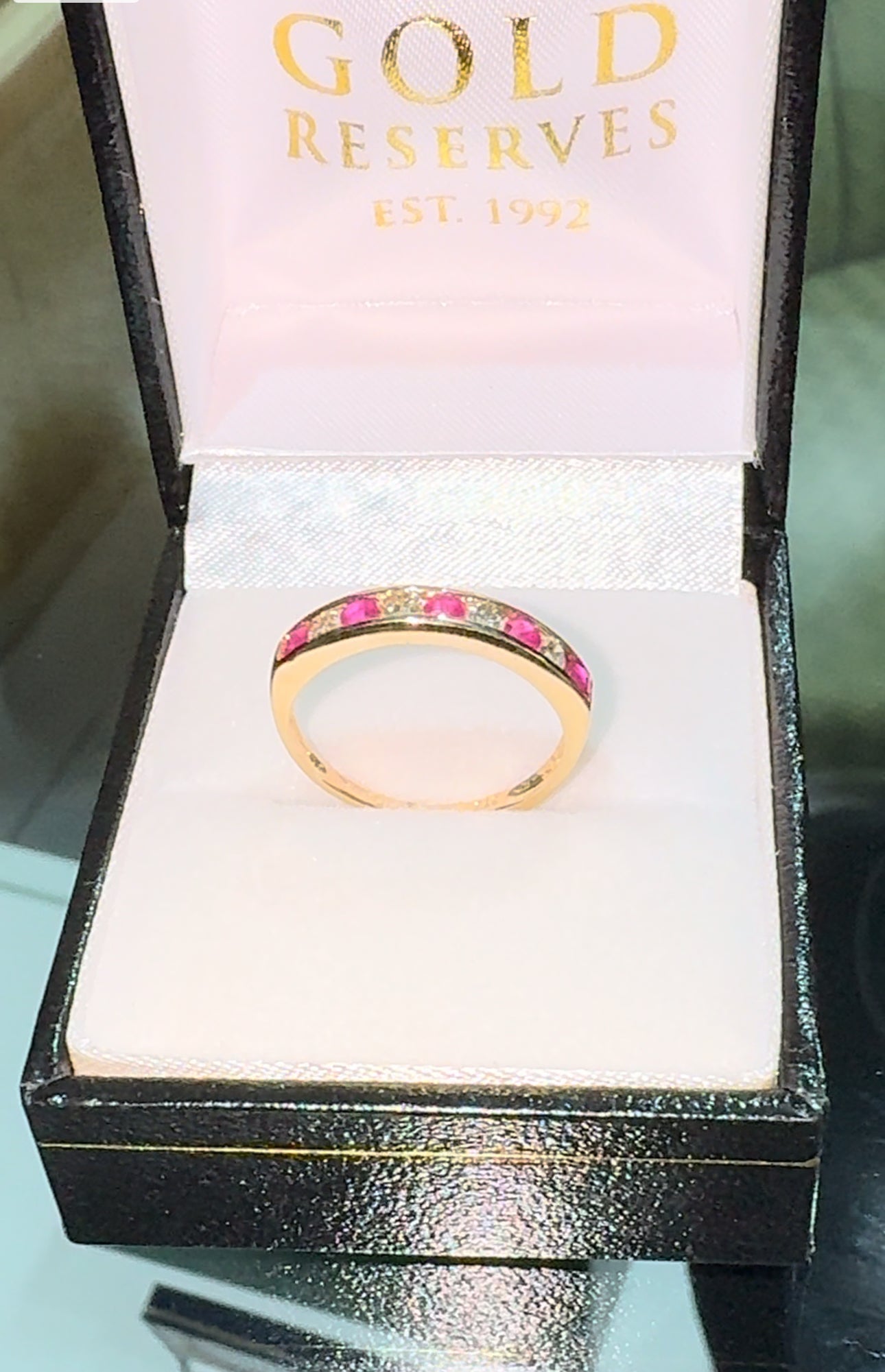 Diamond and Ruby Ring 18k