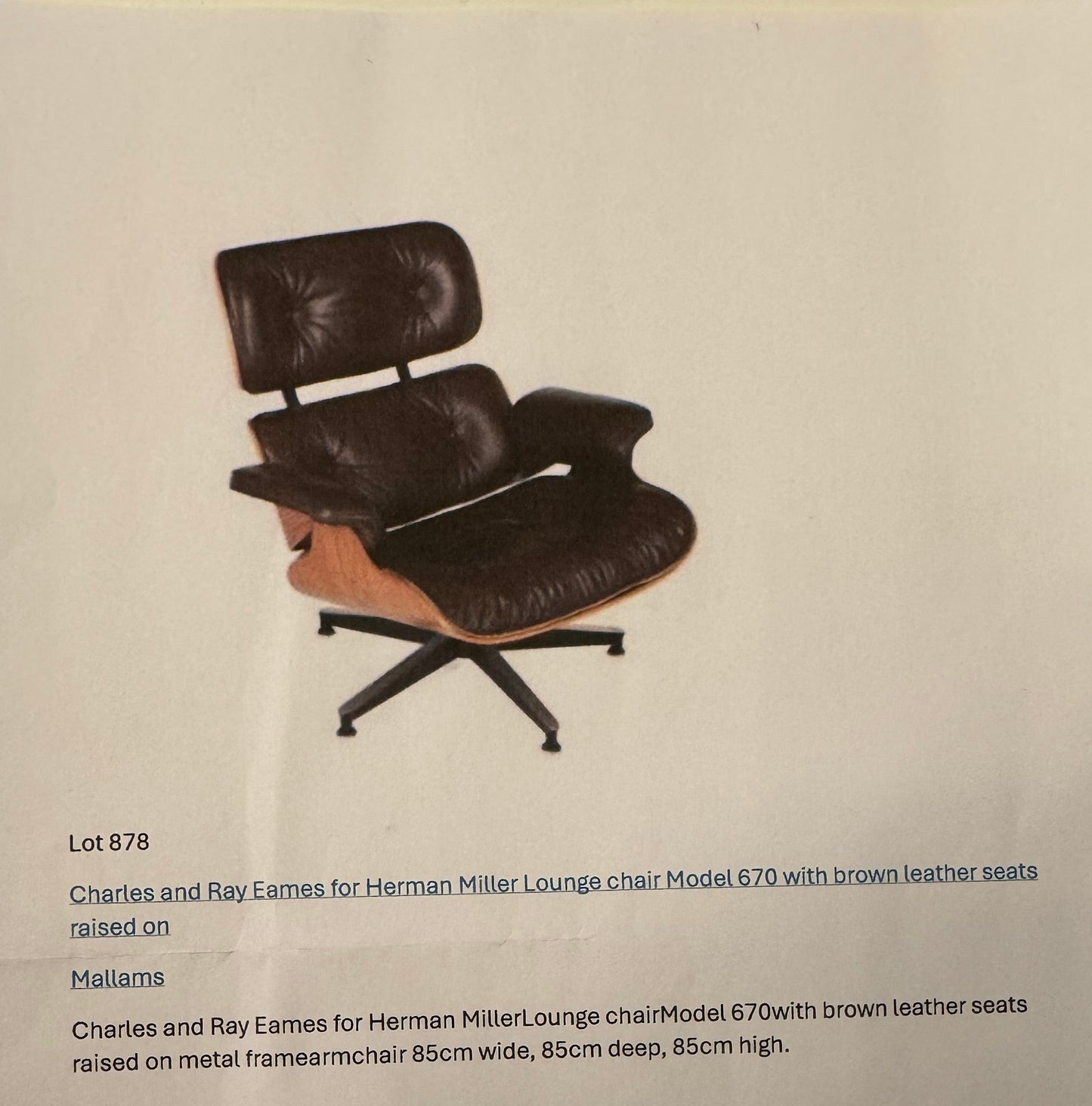 Charles and Ray Eames for Herman Miller Lounger chair