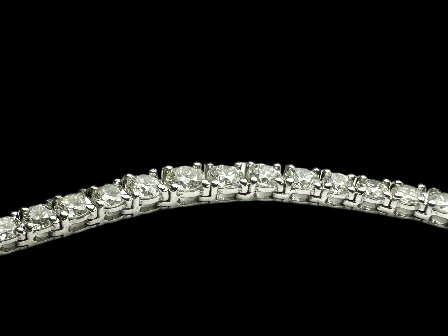 Ladies Diamond Rivière Necklace 18ct White Gold