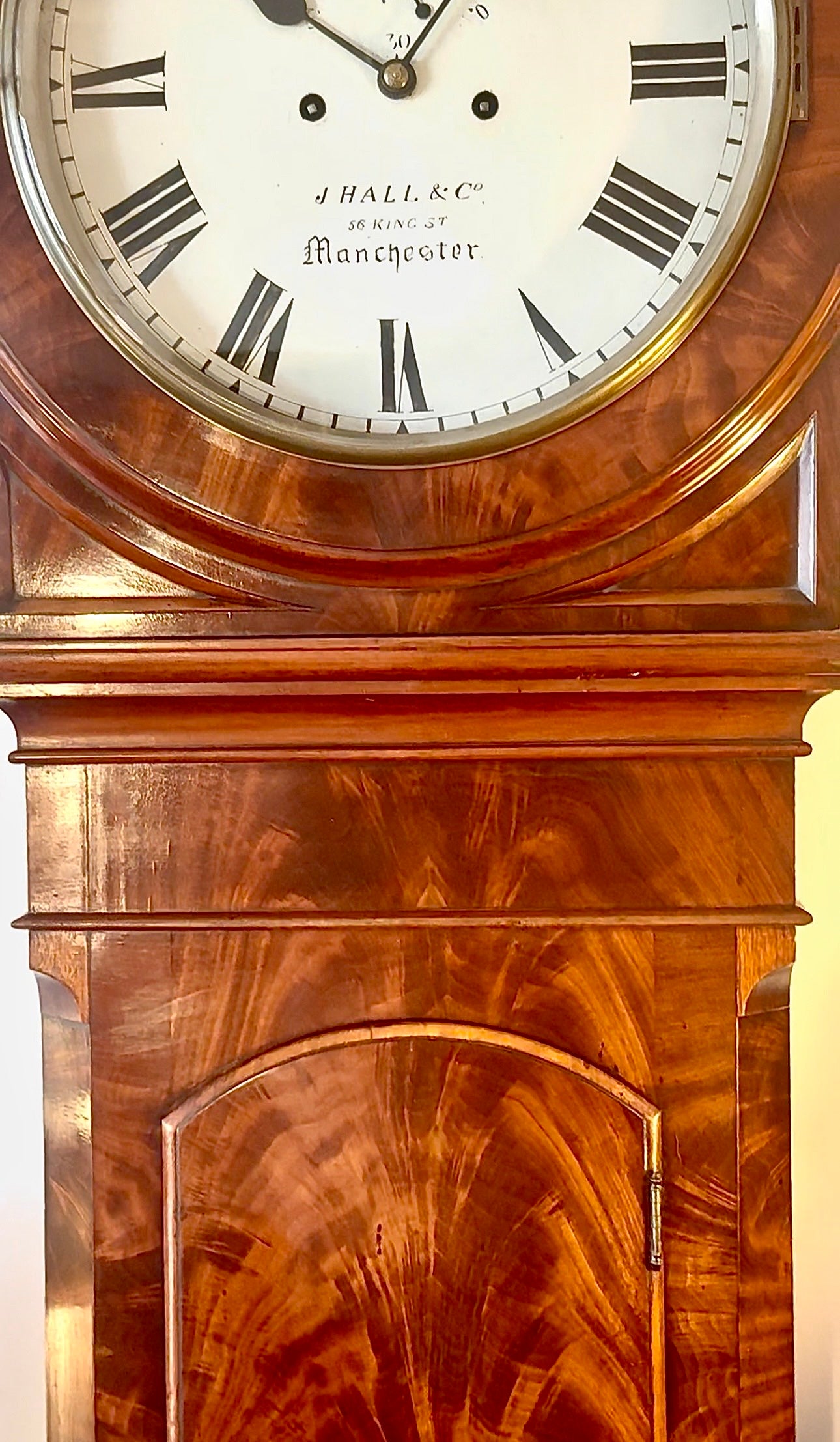 A Beautiful John hall & Co. Mahogany Wall Clock