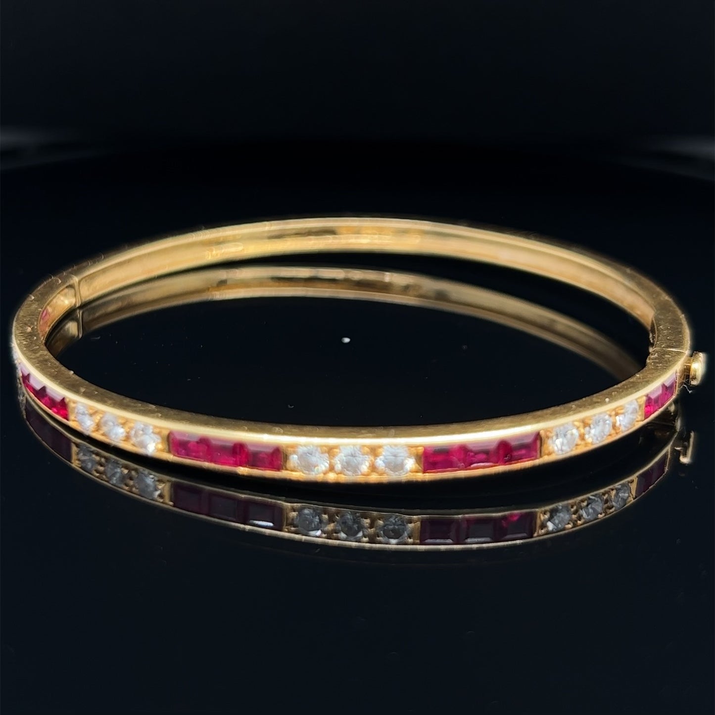 Matching set Burmese Ruby and Diamond Ring and Bracelet “Cartier‘ 18ct. Full Signature and Hallmarks