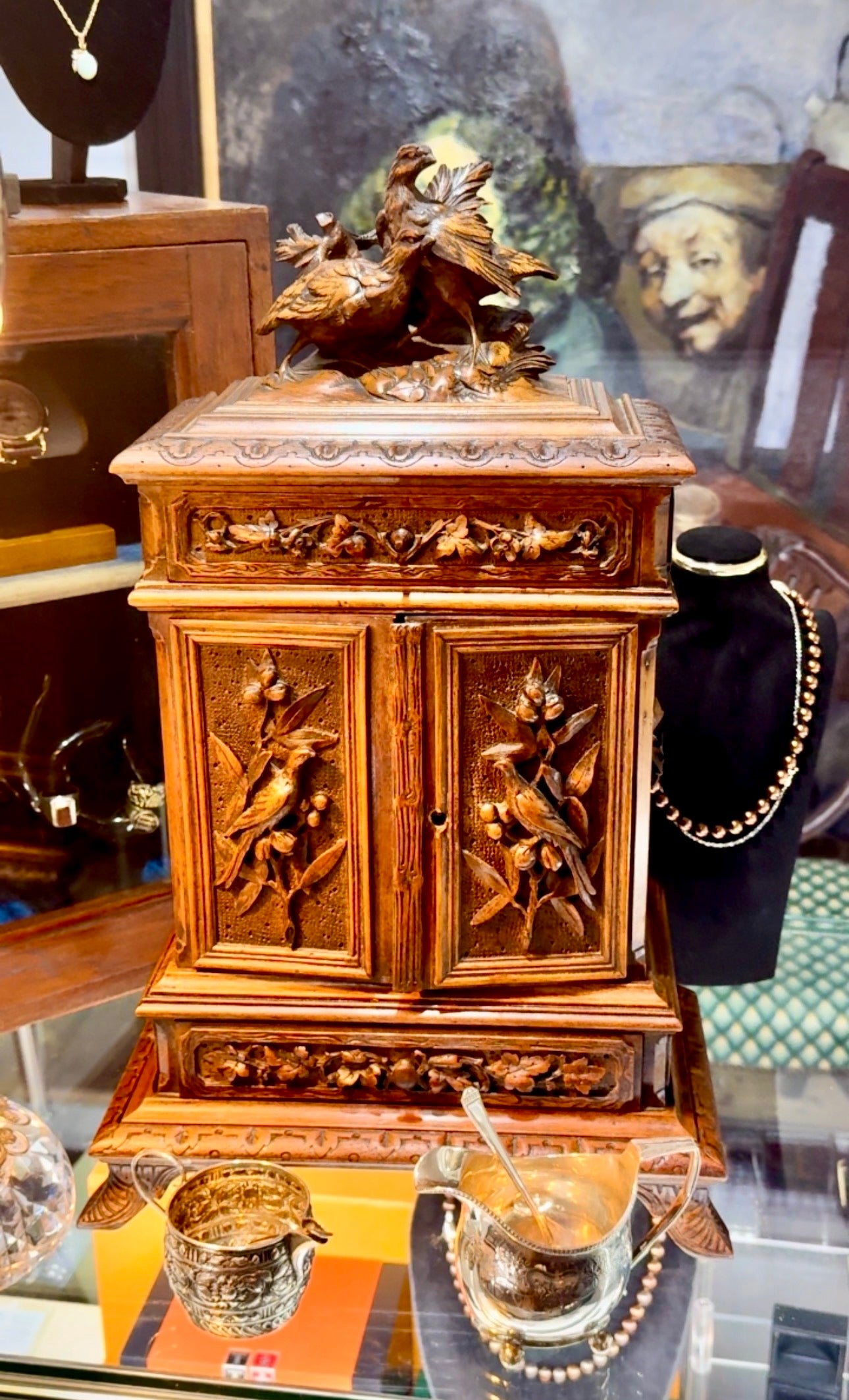 Black Forest Jewellery Cabinet Circa 1860