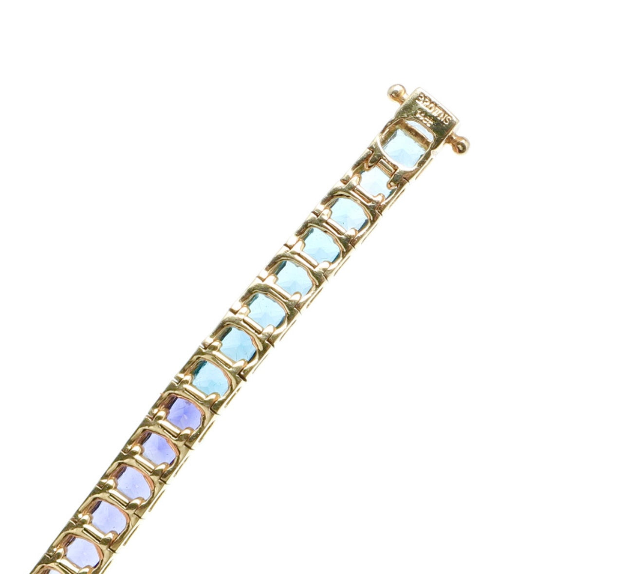 Sapphire Rainbow Bracelet 14CT Gold Rose