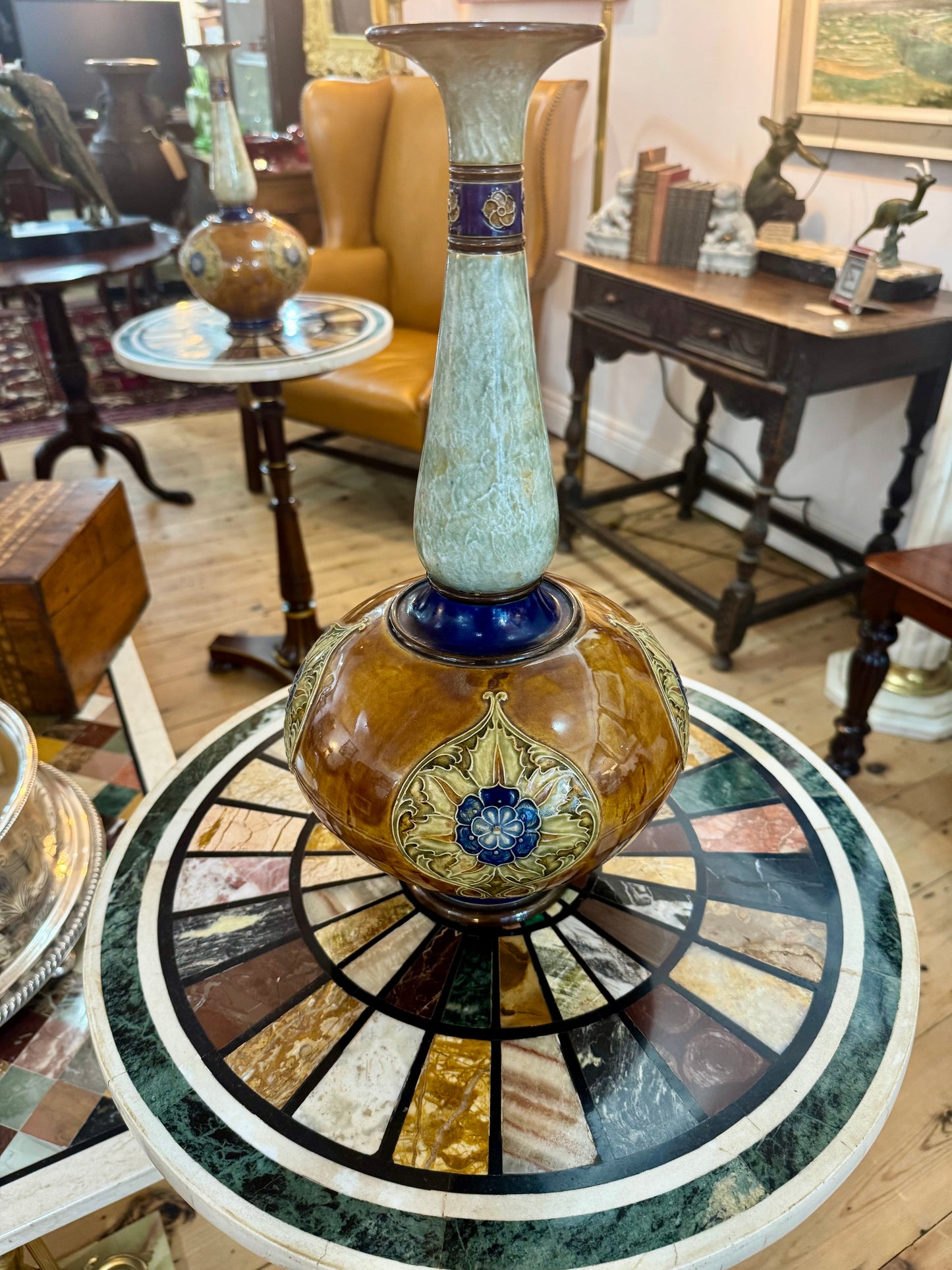 Royal Doulton Stoneware Pair Of Vases. c.1905