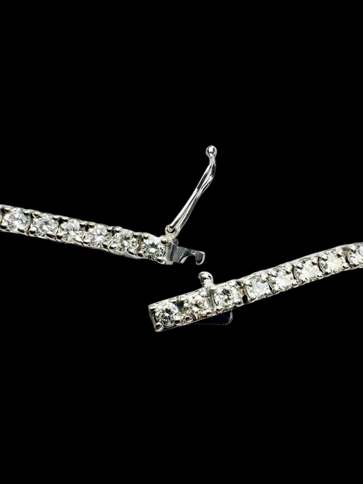 Ladies Diamond Rivière Necklace 18ct White Gold