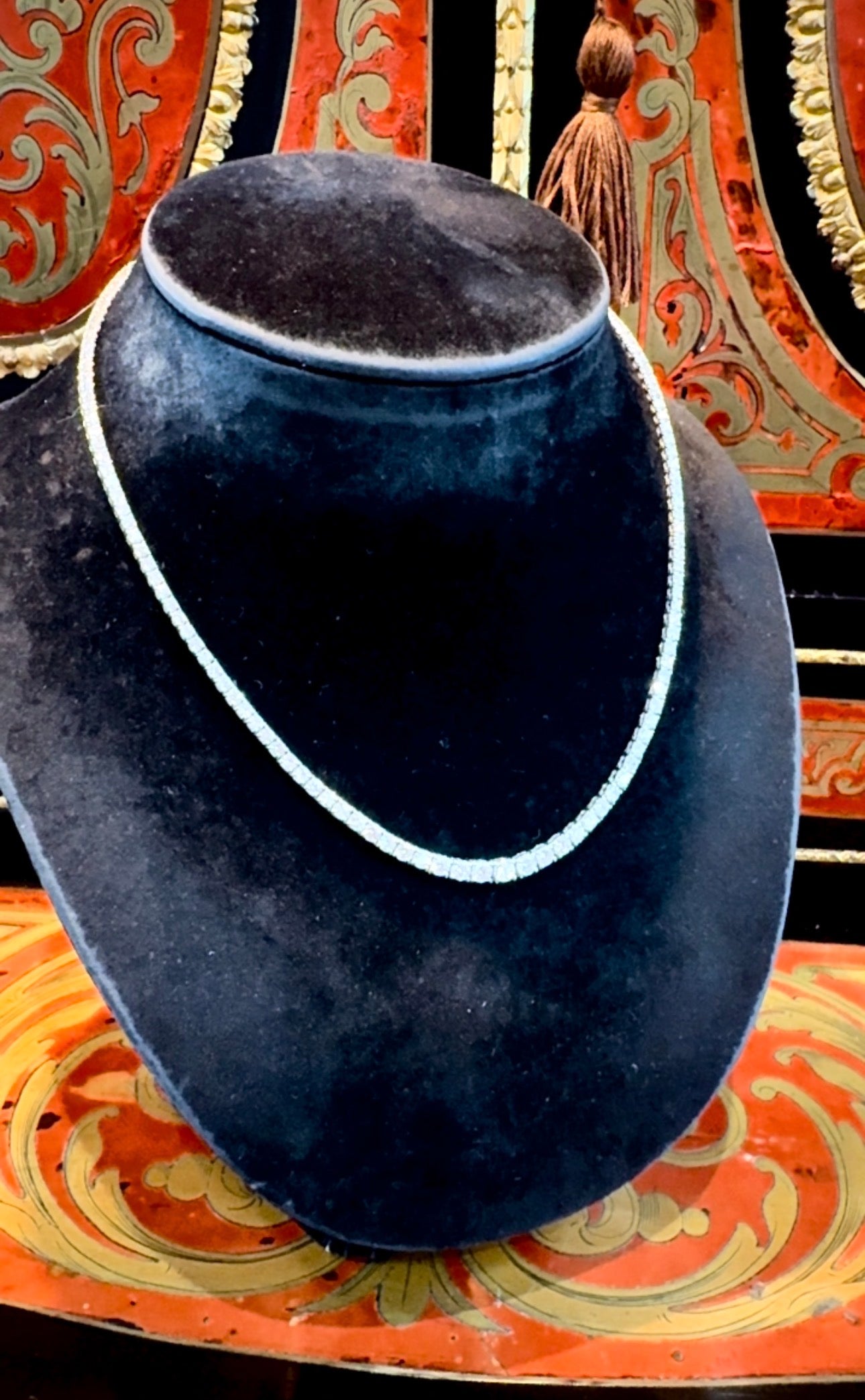 Ladies Diamond Rivière Necklace 18ct White Gold