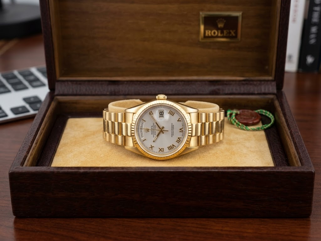 Rolex Day Date 18K Full Box and Papers