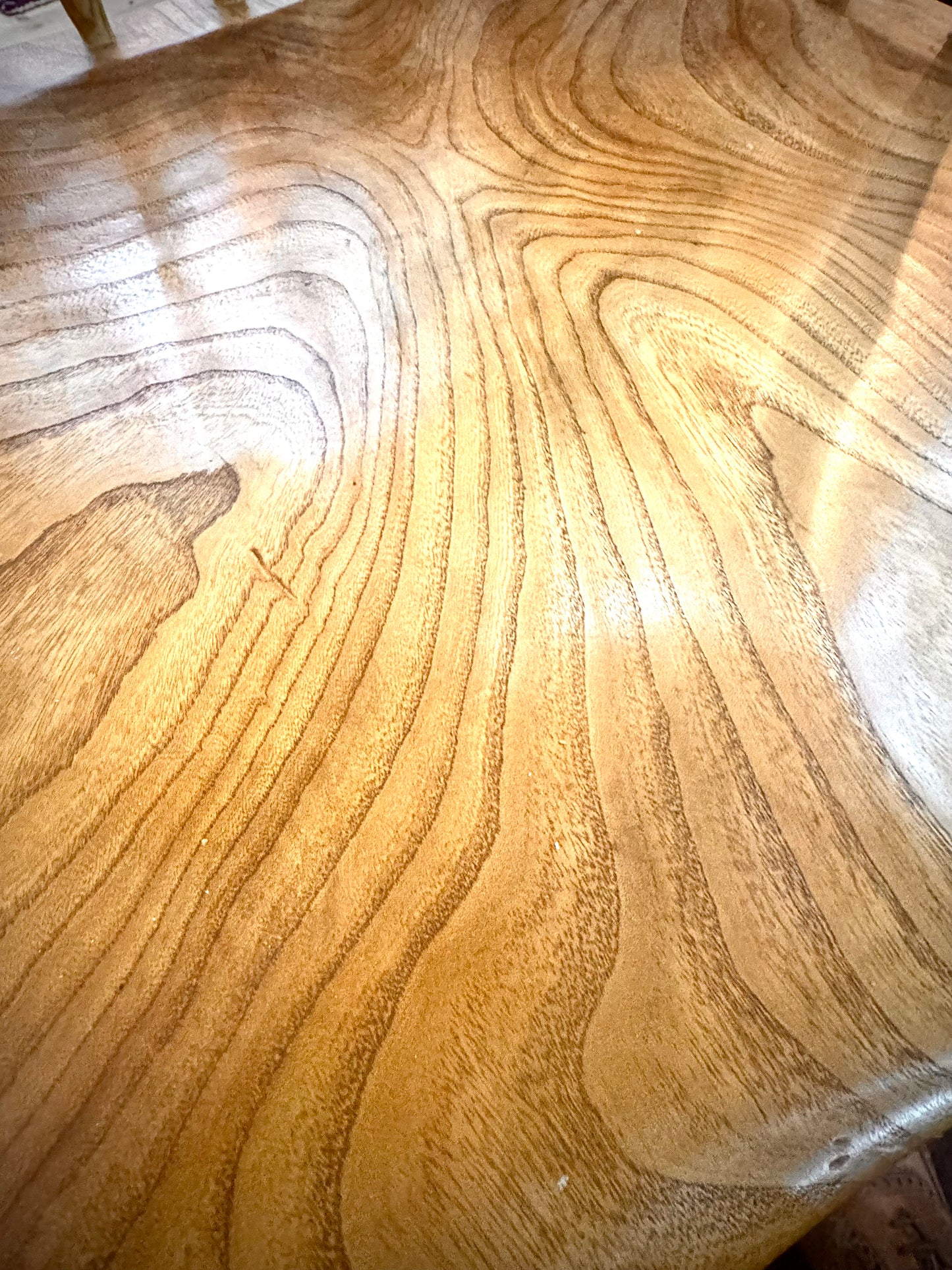 Spindle chairs x 10 and Long Table