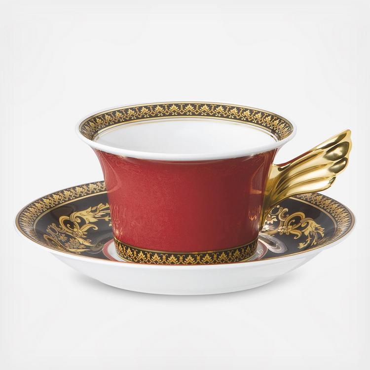 Versace Medusa Teapot Gold Leaf Porcelain Set