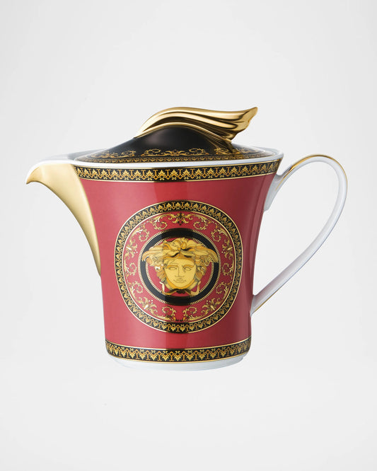 Versace Medusa Teapot Gold Leaf Porcelain Set